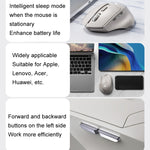 Mouse da gioco per computer da ufficio silenzioso con ricarica tri-mode Inphic DR6 2.4G Wireless + Bluetooth 5.0/4.0, DR6
