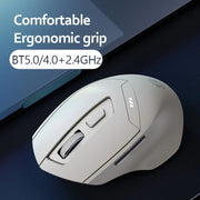 Mouse da gioco per computer da ufficio silenzioso con ricarica tri-mode Inphic DR6 2.4G Wireless + Bluetooth 5.0/4.0, DR6