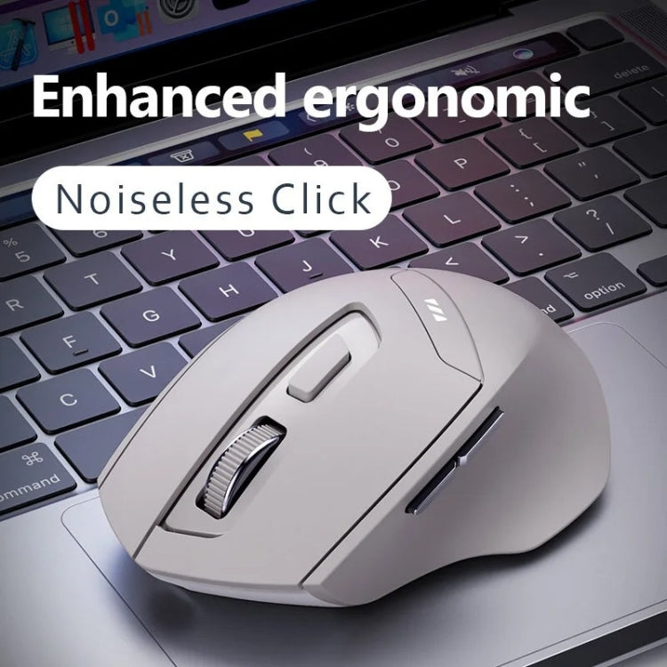Mouse da gioco per computer da ufficio silenzioso con ricarica tri-mode Inphic DR6 2.4G Wireless + Bluetooth 5.0/4.0, DR6