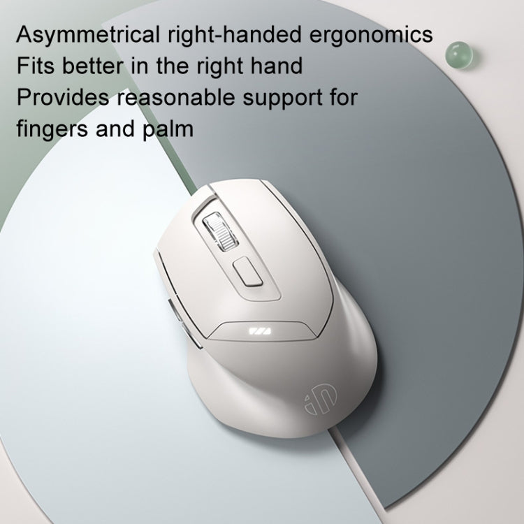 Mouse da gioco per computer da ufficio silenzioso con ricarica tri-mode Inphic DR6 2.4G Wireless + Bluetooth 5.0/4.0, DR6