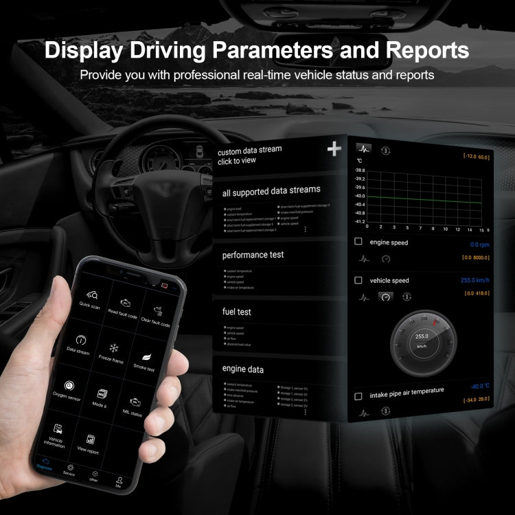 Strumento di diagnosi guasti auto HUMZOR OBD2 Bluetooth 5.2, Z50