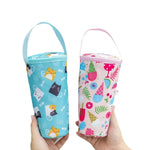 Borsa da viaggio portatile per tè al latte, conservazione del calore, borsa ecologica, copritazza isolato, Lemon, Cats, Ice Cream, Bunny