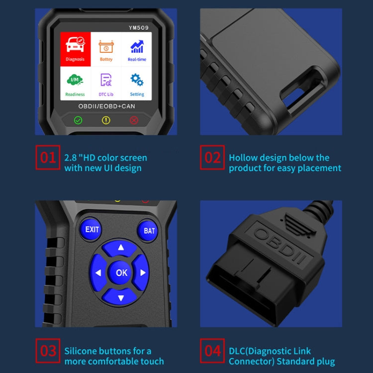 Strumento diagnostico per il rilevamento dei guasti al motore dell'auto OBD2