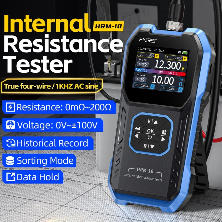 Tester tensione e resistenza batteria al litio FNIRSI 18650