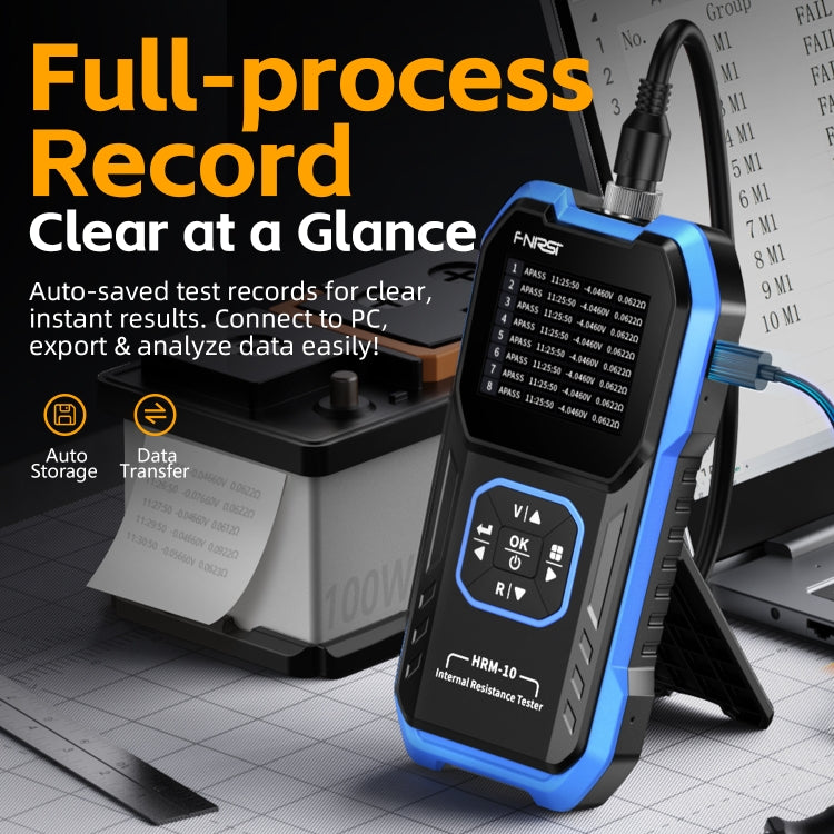 Tester tensione e resistenza batteria al litio FNIRSI 18650