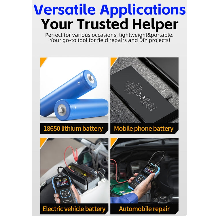 Tester tensione e resistenza batteria al litio FNIRSI 18650