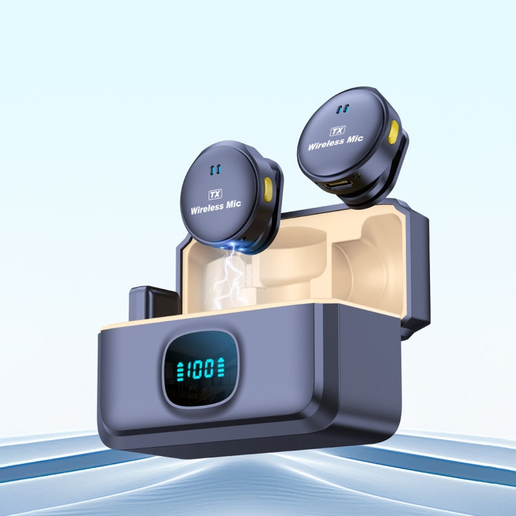 Microfono Lavalier wireless con pulsante, ventosa magnetica e design a clip posteriore, 8 Pin, USB-C / Type-C