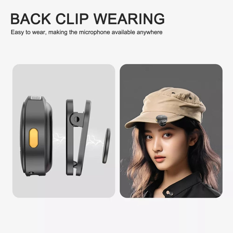 Microfono Lavalier wireless con pulsante, ventosa magnetica e design a clip posteriore, 8 Pin, USB-C / Type-C