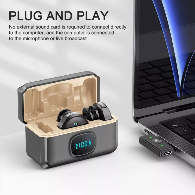 Microfono Lavalier wireless con pulsante, ventosa magnetica e design a clip posteriore, 8 Pin, USB-C / Type-C