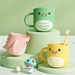 Tazza per l'acqua Tazza per spazzolare Bambini Casa Carino Cartone animato Anti-goccia Eco-Friendly Tazza di dinosauro