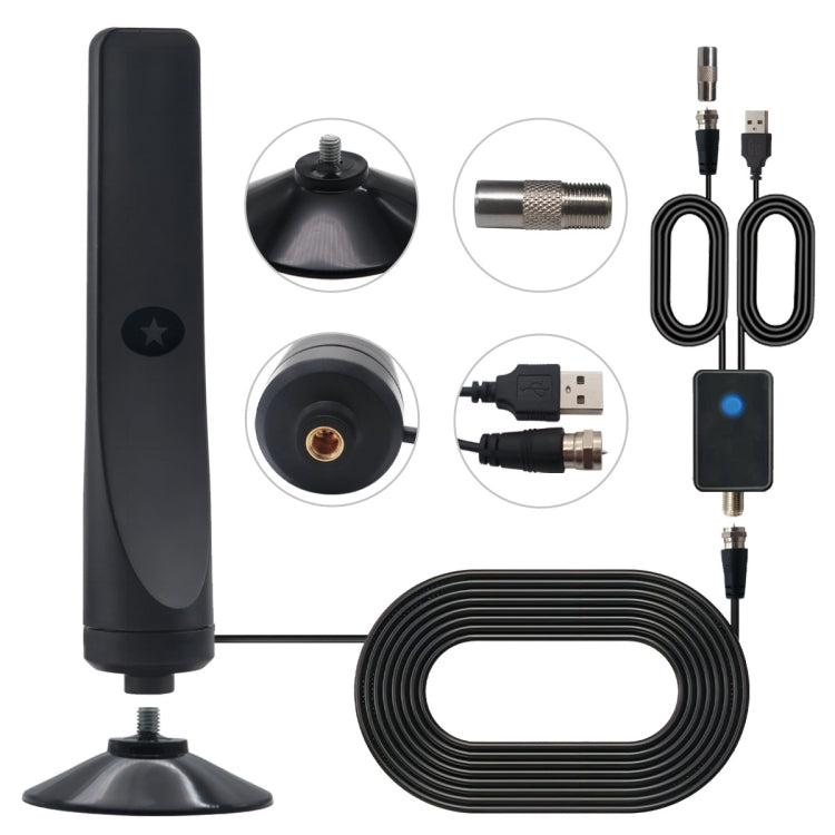 Antenna TV digitale interna 4K 1080P per canali locali, portata 50 miglia con amplificatore di segnale, 50 Miles 20dBi HDTV-T2