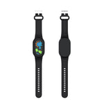 Per Samsung Galaxy SmartTag 2 Braccialetto Impermeabile in Silicone, Black Flag, Blue Paw Prints, Pink Bee, Black Dinosaur, Black Flower, Green Flower
