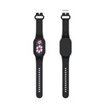 Per Samsung Galaxy SmartTag 2 Braccialetto Impermeabile in Silicone, Black Flag, Blue Paw Prints, Pink Bee, Black Dinosaur, Black Flower, Green Flower
