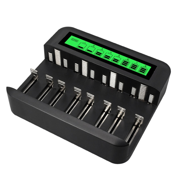 Caricabatterie multifunzione LCD a otto slot AA / AAA / C / D, 8 Slots USB