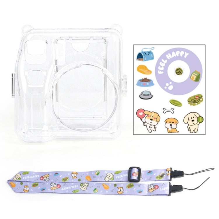 Per Fuji instax mini SE Photo Bag Crystal Case Tracolla Corda Adesivo Set