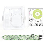 Per Fuji instax mini SE Photo Bag Crystal Case Tracolla Corda Adesivo Set