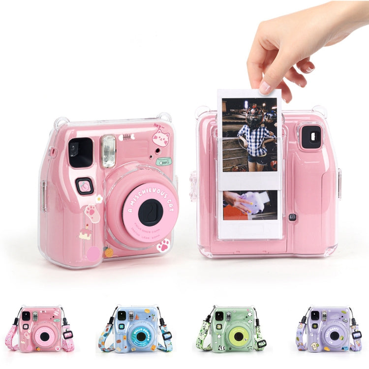 Per Fuji instax mini SE Photo Bag Crystal Case Tracolla Corda Adesivo Set