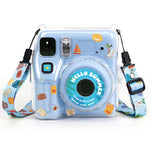 Per Fuji instax mini SE Photo Bag Crystal Case Tracolla Corda Adesivo Set