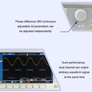 Generatore di segnali di forma d'onda arbitraria con funzione DDS a doppio canale programmabile JUNTEK, 15MHz, 30MHz, 40MHz, 50MHz, 60MHz