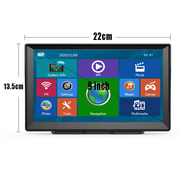 Navigatore GPS per auto da 9 pollici 8G/256M con grande schermo capacitivo Bluetooth Map, United States, Canada, Mexico Map, Europe Map, United Kingdom Map, Germany Map, Russia + Ukraine + Belarus Map, Australia Map, South America Map, Middle East Map ...