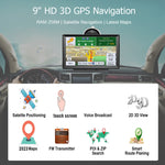Navigatore GPS per auto da 9 pollici 8G/256M con grande schermo capacitivo Bluetooth Map, United States, Canada, Mexico Map, Europe Map, United Kingdom Map, Germany Map, Russia + Ukraine + Belarus Map, Australia Map, South America Map, Middle East Map ...