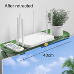 Nessun foro TV Set-top Box Ripiano portaoggetti regolabile Monitor Supporto per schermo del computer Gancio per router
