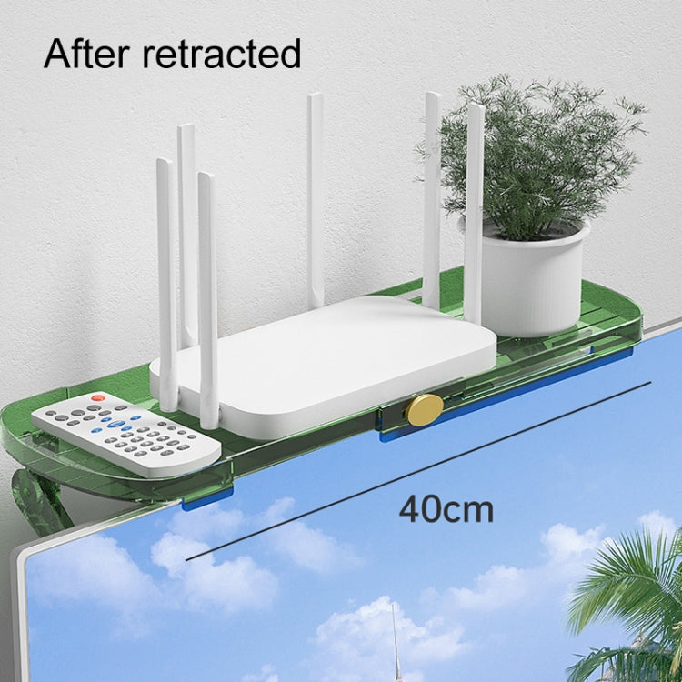 Nessun foro TV Set-top Box Ripiano portaoggetti regolabile Monitor Supporto per schermo del computer Gancio per router