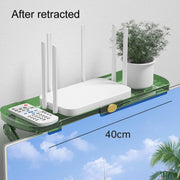 Nessun foro TV Set-top Box Ripiano portaoggetti regolabile Monitor Supporto per schermo del computer Gancio per router
