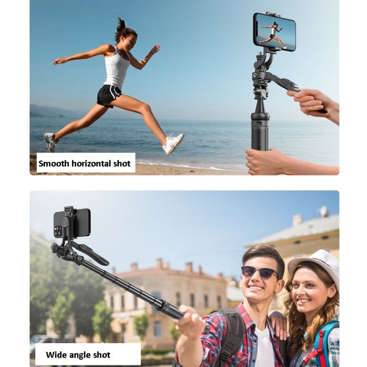 Selfie stick con treppiede in metallo 2 m e luce D07