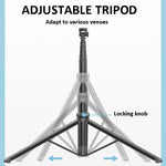 Selfie stick con treppiede in metallo 2 m e luce D07