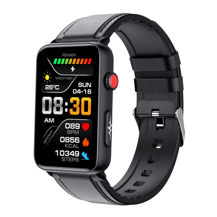Orologio intelligente Anello ECG Temperatura Frequenza cardiaca Pressione sanguigna Salute Orologio parlante Bluetooth, Black Silicone, Red Silicone, Blue Silicone, Black Leather, Brown Leather