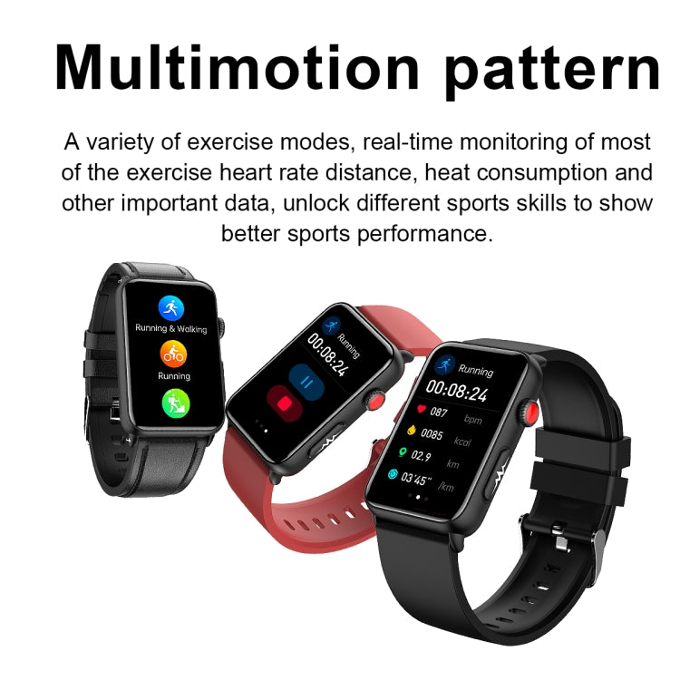 Orologio intelligente Anello ECG Temperatura Frequenza cardiaca Pressione sanguigna Salute Orologio parlante Bluetooth, Black Silicone, Red Silicone, Blue Silicone, Black Leather, Brown Leather