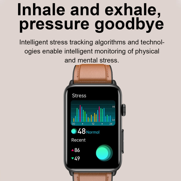 Orologio intelligente Anello ECG Temperatura Frequenza cardiaca Pressione sanguigna Salute Orologio parlante Bluetooth, Black Silicone, Red Silicone, Blue Silicone, Black Leather, Brown Leather