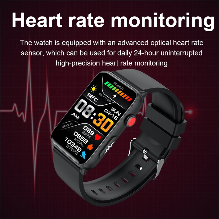 Orologio intelligente Anello ECG Temperatura Frequenza cardiaca Pressione sanguigna Salute Orologio parlante Bluetooth, Black Silicone, Red Silicone, Blue Silicone, Black Leather, Brown Leather