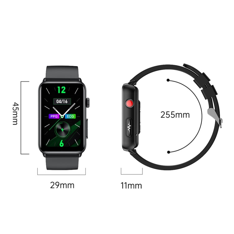 Orologio intelligente Anello ECG Temperatura Frequenza cardiaca Pressione sanguigna Salute Orologio parlante Bluetooth, Black Silicone, Red Silicone, Blue Silicone, Black Leather, Brown Leather