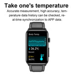 Orologio intelligente Anello ECG Temperatura Frequenza cardiaca Pressione sanguigna Salute Orologio parlante Bluetooth, Black Silicone, Red Silicone, Blue Silicone, Black Leather, Brown Leather