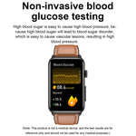 Orologio intelligente Anello ECG Temperatura Frequenza cardiaca Pressione sanguigna Salute Orologio parlante Bluetooth, Black Silicone, Red Silicone, Blue Silicone, Black Leather, Brown Leather