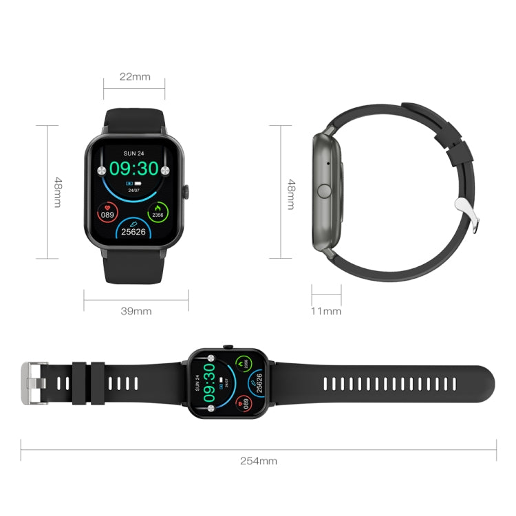 1,83 pollici Touch Screen AI Voice Monitoraggio della frequenza cardiaca / ossigeno nel sangue / pressione sanguigna / sonno Smartwatch Bluetooth