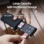 TELESIN Lettore schede SD/TF USB-C 2 in 1 con box storage