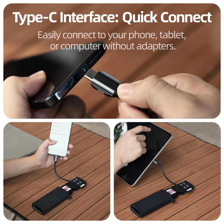 TELESIN Lettore schede SD/TF USB-C 2 in 1 con box storage