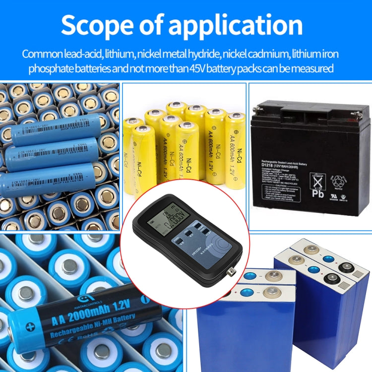 Tester resistenza interna batterie 100V Li-ion NiMH Piombo
