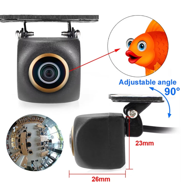 Telecamera Fisheye a tre controlli per retromarcia con visione notturna HD universale per auto, AHD720P Panoramic, AHD720P Plug-in, AHD720P Straw Hat, AHD1080P Panoramic Gold Edge Interpolation, AHD1080P Plug-in Gold Edge Interpolation                 ...