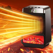 Riscaldatore PTC da tavolo E03 con luce a fiamma dinamica, US Plug, EU Plug, UK Plug