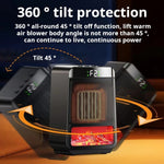 Riscaldatore PTC da tavolo E03 con luce fiamma 3D