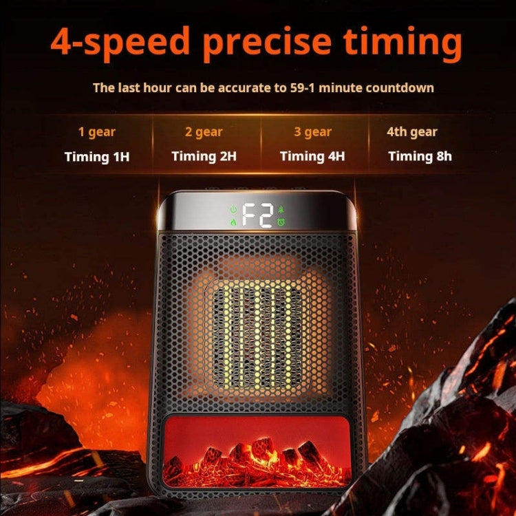 Riscaldatore PTC da tavolo E03 con luce fiamma 3D