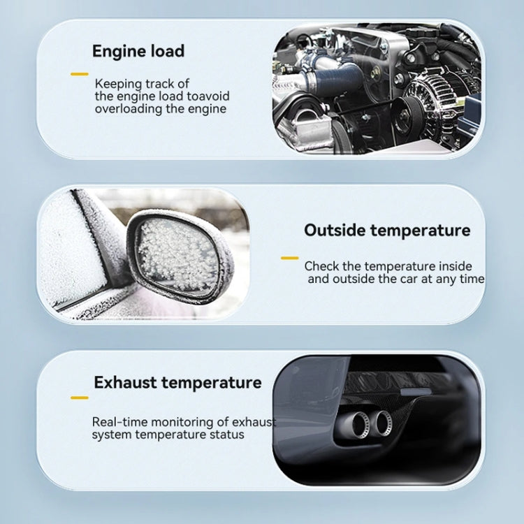Head-up Display OBD Strumento multifunzione per veicoli Temperatura dell'olio Schermo di monitoraggio del cambio
