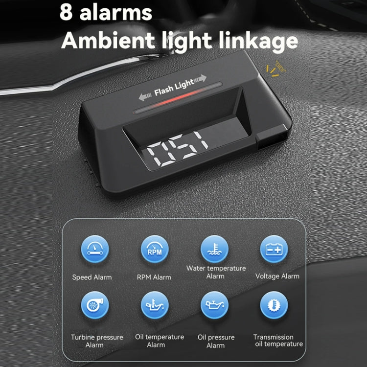 Head-up Display OBD Strumento multifunzione per veicoli Temperatura dell'olio Schermo di monitoraggio del cambio