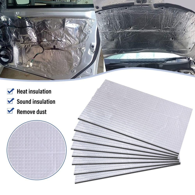 Cuscinetto isolante termico e acustico in alluminio spesso per cofano auto, 250x180x5mm, 250x180x10mm, 400x250x5mm, 400x250x10mm