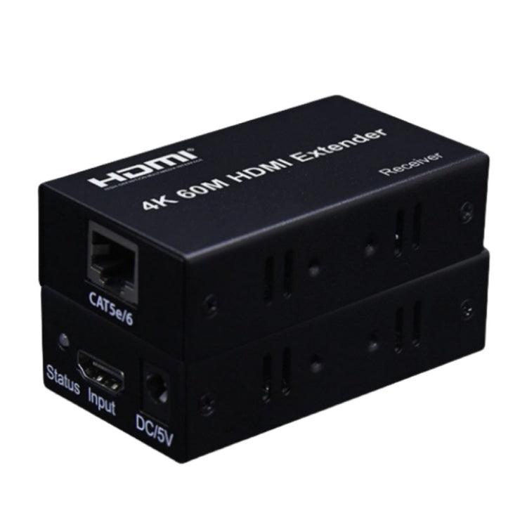 Cavo Ethernet singolo HDMI a RJ45 da 60 m, amplificatore di segnale per cavo HD 4K, trasmettitore+ricevitore, US Plug, UK Plug, EU Plug