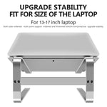 Supporto per laptop con dissipazione del calore aumentata in lega di alluminio da tavolo, for 13-17 inch